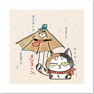 Monsoon in Yokai Villa Japan Posters and Art